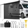 ZLLZPZD Tenda da sole per roulotte, protezione dagli sguardi indiscreti con bordo per tenda parasole, tenda da sole per auto, camper, pannello laterale, impermeabile, protezione UV, 246 x 215 cm, set
