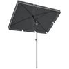 Outsunny Ombrellone da Giardino 2x1.3m Inclinabile per Balcone Grigio Scuro