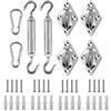 Yilceemy 40 pezzi M5 Kit di fissaggio per tenda da sole, kit accessori hardware, acciaio inox 304, adatti per tende da sole triangolari e quadrate