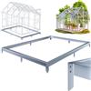 Gardebruk® Base per Serra 250x190cm in Acciaio Zincato Telaio Serre Ancoraggio a Terra Basi per Serre Fondamenta Telaio Fissaggio al Terreno