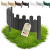 Floranica Bordura Giardino Legno 100 x 40 cm Staccionata Ondulata Antracite | Bordo prato flessibile in pino per aiuole, orto e recinzione, a forma d'onda - impregnato senza cromo, senza riflesso verde