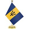 Petite Pine Bandiera da scrivania Barbados,Banner esterno piccolo alto 12 pollici,Piccola decorazione di stampa per la tavola di casa dell'ufficio