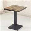 OHMG Tavolo Da Pranzo Quadrato In Legno, Stile Europeo, Per 4 Persone, Tavolo Da Cucina E Soggiorno, 60 X 60 X 75 Cm, Con Gamba In Metallo