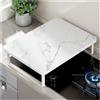 QSTGX Fornello A Gas Per Cucina Con 4 Fuochi E Copertura Coprifuochi Dotata di cuscinetti antiscivolo Per piani di lavoro, lavelli, camper e fornelli elettrici(A,30X54X14.3 CM)