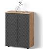Livinity Mobile midi Ronco Antracite con struttura a nido d'ape 60x81 cm
