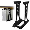 Zinueen Supporto per PC Sotto Scrivania, Supporto da Tavolo per PC e Supporto da Parete Torre Fino a 35 kg, Supporto per Computer per Scrivania Regolabile in Altezza, Robusta Struttura in Acciaio (Nero)