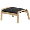 Custom Slipcover Replacement La copertura di ricambio per poggiapiedi Poang in pelle PU è realizzata su misura per la fodera ottomana della sedia IKEA Poang (pelle PU nera)