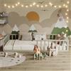 VitaliSpa Letto a pavimento Minno 90x200 cm, letto bambini Montessori in metallo con protezione anticaduta e materasso, greige