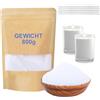 DSYZWEE Cera per candele, sabbia per candele, 800 g, con stoppino, con 10 stoppini per candela (1 cm), cera vegetale, cera per perle, colore bianco