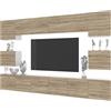 B BELINI GROUP Belini Milano 3 Parete Attrezzata Mobile TV 300cm Rovere Sonoma Opaco