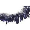 FILMODA 1 mt passamaneria Gioiello Frangia Paillettes Blu e Oro cm 10