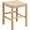 AC Design Furniture Sofie - Sgabello in legno di pino laccato con motivo intrecciato, 35 x 35 x 45 cm