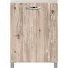 MABEL Mobile Cucina 1 Anta 1 Ripiano Mobiletto Bagno Salvaspazio in Legno Nobilitato Soggiorno Ufficio Ingresso Finitura Node Bianco Facile da Montare L 60cm x P 50cm x H 83,5cm