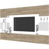 B BELINI GROUP Belini Milano 3 Parete Attrezzata Mobile TV 300cm Rovere Sonoma/Bianco