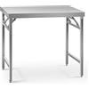 Royal Catering Tavolo Acciaio Pieghevole Tavolo Inox RCAT-100/60KE (60 x 100 cm, 200 kg, Acciaio Inox)