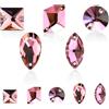 Brillabenny 20 Pietre di Cristallo Alta qualità da Cucire Doppio Foro Decorazioni Strass Abito Cerimonia Danza Pattinaggio (Rosa)