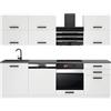 B BELINI GROUP Belini cucina 240 cm Madison, con piano di lavoro, Bianco opaco