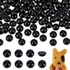 PH PandaHall 200pz Occhi Cabochon in Acrilico 10mm Occhi di Animali Piatti Nero, Bottoni a Cupola in Acrilico con Retro Piatto per Amigurumi di Animali di Peluche Orsetti