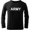 DRAGOWA Army maglietta a maniche lunghe per bambini, nero,