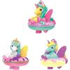INKEE TOYS Galupy Unicorn Star - Set 3 Giochi da Bagno per Bambini: Holly, Penny e Lily - Unicorni Squishy con Cambio Colore e Acqua per Vasca da Bagno