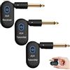 Guitar Wireless System Wireless per Chitarra 2.4GHz con Doppio Trasmettitore e Ricevitore Singo