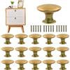 lomdung 15 Pezzi Pomelli per Armadietti, Lega di Zinco Pomelli per Mobili, Viti Abbinate Pomellis per Cassetti, Pomello per Mobili Vintage per Cassettiere Cucina Bagno Stile