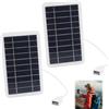 Hugfads 2 pannelli solari portatili da 2 W, 12 V, con porta USB, caricatore solare per escursionismo, campeggio e attività all'aperto, impermeabile IP65, telaio in piastra epossidica durevole, cavo USB