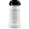 MeYuxg Set di collegamento per WC, regolabile, tubo di collegamento per WC, flessibile, 250 - 500 mm, tubo di scarico, sifone, tubo di collegamento per WC universale (nero)
