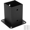 McBlast 1 Pz Supporto Palo con Manicotto Terra 100x100x150 mm | Base Avvitabile, per Travi Legno, Gazebo, Recinzione, Montaggio Semplice, Robusta