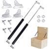 Mailfull Kit 2 Ammortizzatori a Gas 380mm 200N - Pistone Universale con Staffe a L per Armadi Pesanti, Cassetti, Cofferi, Ideale per Camper e Mobili