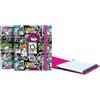 Grafoplás | Carpebook Yuku Bits&Bobs | Include ricambio fogli 90 g griglia 5 x 5 bordo colore | dorso curvo ergonomico | 4 anelli rotondi 25 mm | certificato FSC