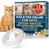 JOYAONE Collare Antipulci Gatto 48 cm, Collare Antiparassitario per Gatti con Oli Essenziali Naturali, Protezione da Pulci e Zecche, Resistente all'Acqua, Regolabile per Gatti Piccoli e Grandi, Fino a 12 Mesi
