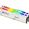 Kingston Technology Memoria Kingston Technology FURY Beast 64GB 6400MT/s DDR5 CL32 DIMM (Kit da 2 moduli) White RGB EXPO [KF564C32BWEAK2-64]