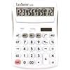 Lexibook - Calcolatrice da Ufficio a 12 cifre con schermo inclinato - Funzione di base e memoria - Tasti e schermo grandi per ufficio, scuola, casa - Solare e batterie - Bianco/Grigio - C212