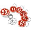 Aspire 1-50 Portachiavi Numerati in ABS, Portachiavi con Targhette Identificative