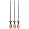 QUARKZMAN 3 Pezzi Lima Per Motosega 3.2mm (1/8 Pollice) Lime rotondo Affilatrici Con Impugnatura In Plastica Per Affilatura Smerigliatura E Lucidatura Catene Motosega Nero
