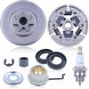 Haishine Frizione e pignone per motoseghe Stihl MS310 MS390 029 039, ricambio per 1125 160 2002, disco tenditore con rullo ad aghi, candela, girante