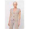 KOCCA SRL KOCCA GILET MAGLIA ERKEN, BEIGE