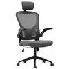 GARDENIA Sedia da Ufficio Ergonomica con Schienale Alto - Supporto Lombare Imbottito, Poggiatesta Regolabile e Braccioli Ribaltabili, Sedia da Computer per Lavoro, Studio e Gaming