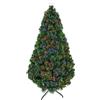HOMCOM Albero di Natale Artificiale slim 150cm con Fibre Ottiche e Luci LED, Albero di Natale Salvaspazio Luminoso con 180 Rami, Verde | Aosom Italy