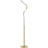 HOMCOM Lampada da Terra LED a Spirale con 3 Luminosità Regolabili e Interruttore a Pedale, Oro