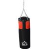 HOMCOM Set Sacco da Boxe con Guantoni, 16 kg, Ø30x120 cm, Nero e Rosso