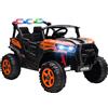 AIYAPLAY Macchina Elettrica per Bambini 3-8 Anni 24V a 2 Posti, Doppio Motore, Telecomando e Soft Start, Arancione | Aosom Italy