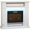 HOMCOM Camino Elettrico 1800W con Effetto Fiamma Regolabile e Telecomando, Ripiano e Timer, 105x27x97 cm, color Legno | Aosom Italy