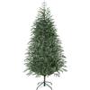 HOMCOM Albero di Natale Artificiale da 180 cm e Ignifugo con 1814 Rami Realistici, Base in Metallo Pieghevole | Aosom Italy