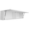 HOMCOM Mobile Bagno a Parete con Anta Ammortizzata, 2 Scomparti e Mensola Regolabile, 120x23x30 cm, Bianco | Aosom Italy