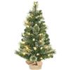 HOMCOM Albero di Natale Piccolo Alto 60 cm con 35 Luci LED Bianche, 68 Rami Folti e Ignifughi, Verde | Aosom Italy