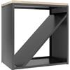 Outsunny Portalegna da Interno 2 in 1, Supporto per Legna Rialzato con Divisorio, Porta Legna per Interni per Caminetti, 58x36x60 cm, Nero | Aosom Italy