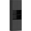 HOMCOM Dispensa Cucina 170cm, Contenitore con Mensola Regolabile, Effetto Legno Nero | Aosom Italy