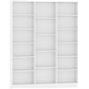 HOMCOM Libreria con Ripiani Regolabili e Antiribaltamento, 149x23,6x188 cm, Bianco | Aosom Italy